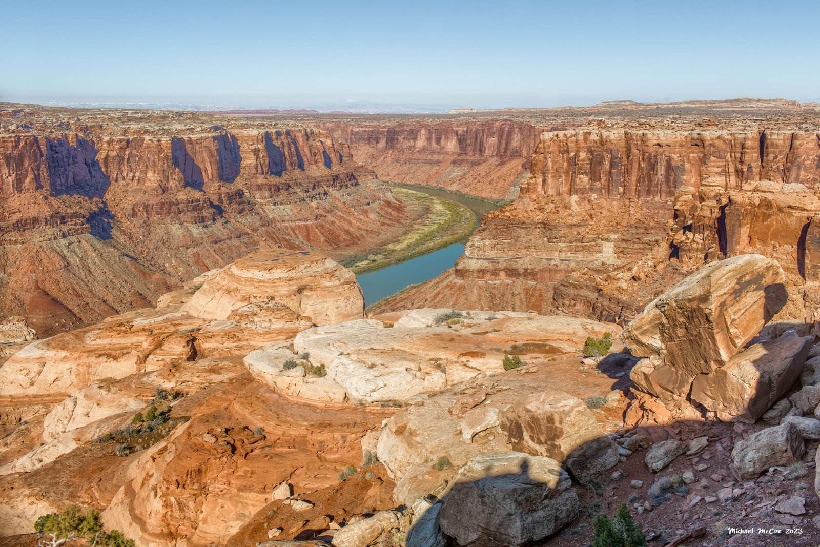 This is a photograph showing the view from the overlook